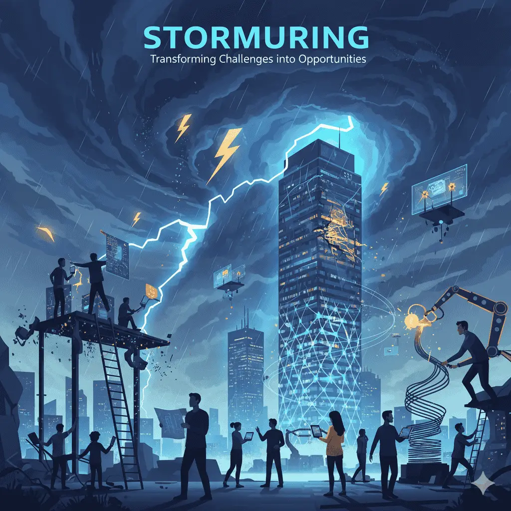 Stormuring concept showing growth in chaos