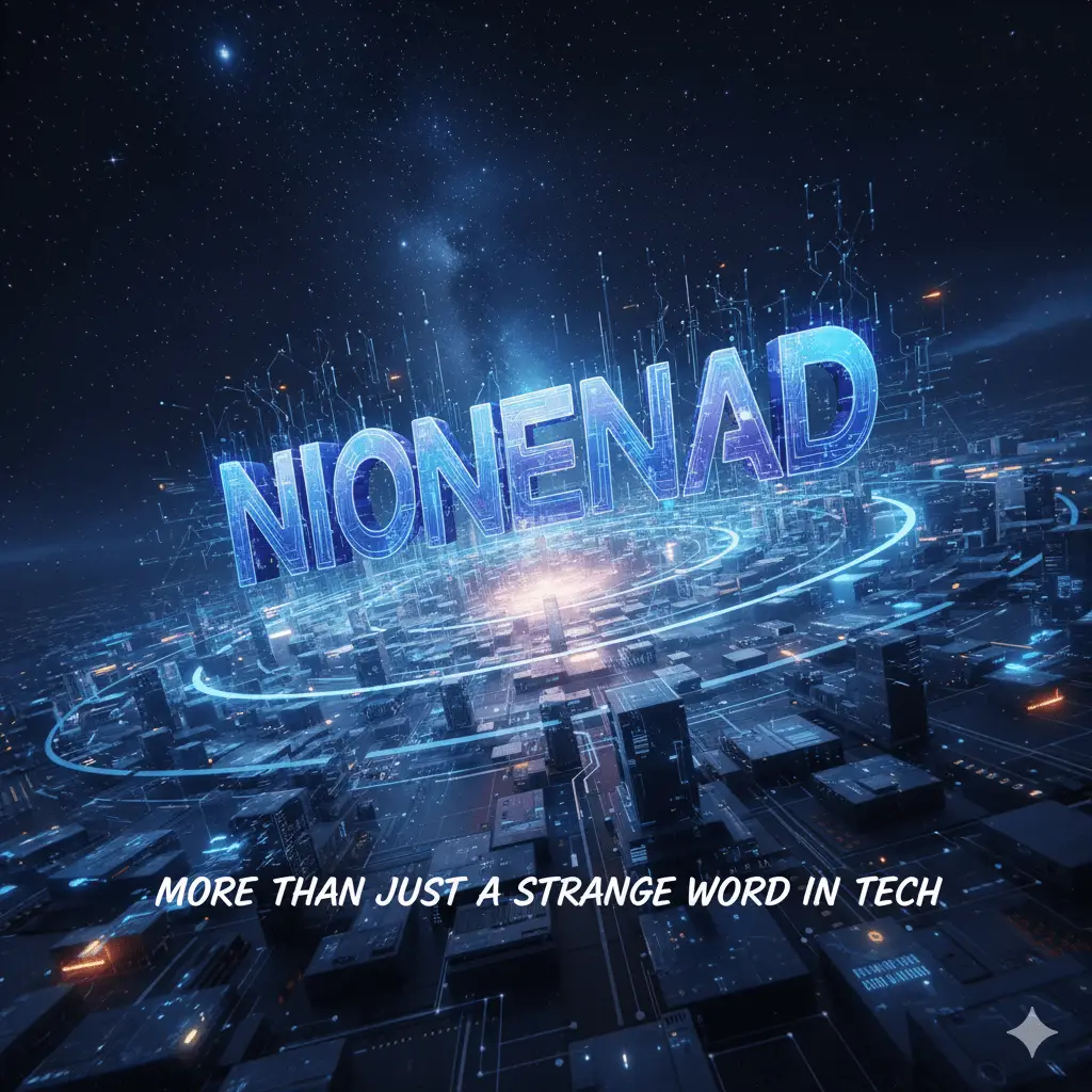 Nionenad word concept with futuristic technology theme